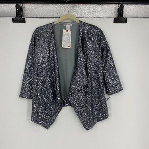 Sequins! Design History Open Cardigan! NWT